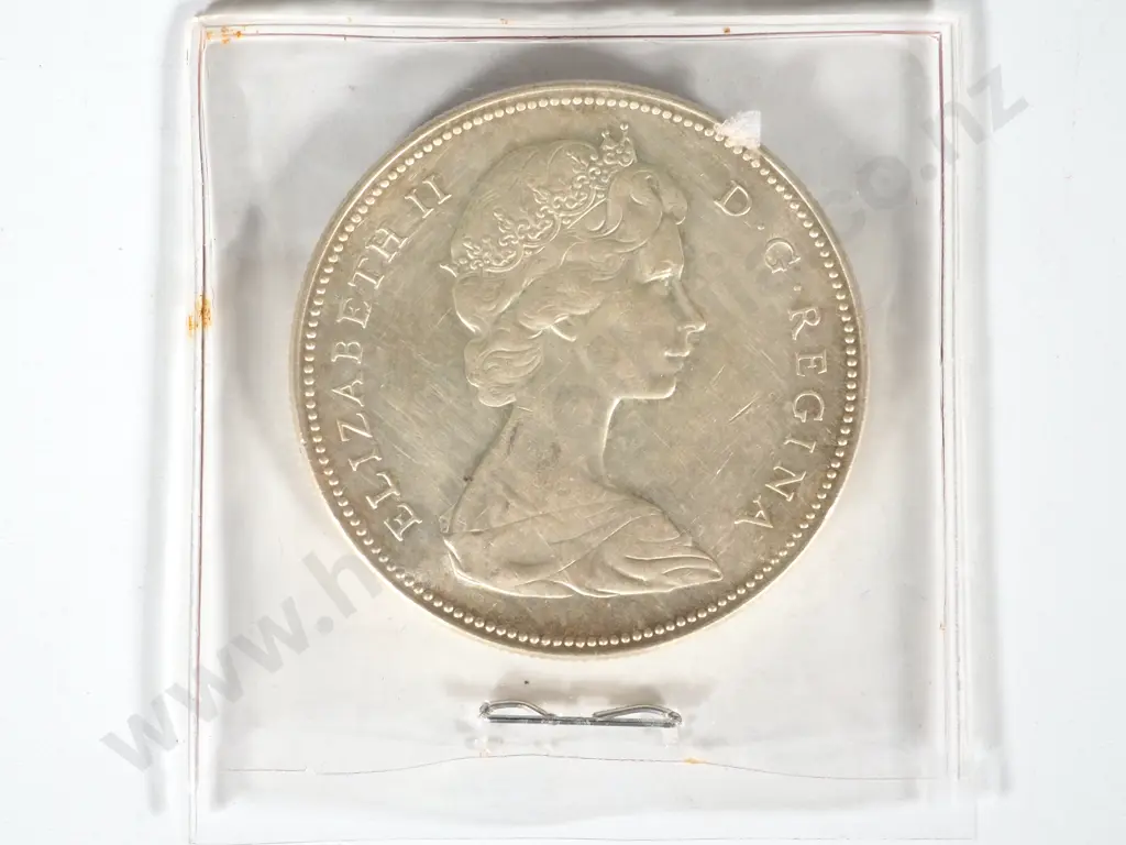 Canada: 1966 Silver One Dollar Image 1++