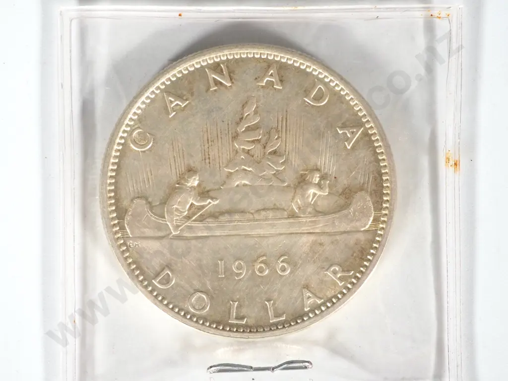 Canada: 1966 Silver One Dollar Image 1++