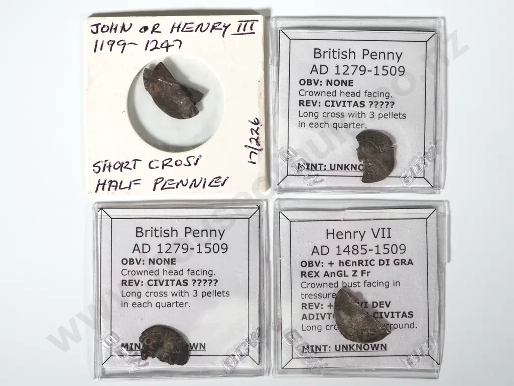 Nice English Hammered Cut Pennies Identified in card/flips - 1199-1509 AD Image 1++