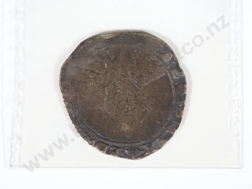English Hammered Edward VI Shilling 1549-1550, Second Period Second Issue, mintmark swan, S.2466B Image 1++
