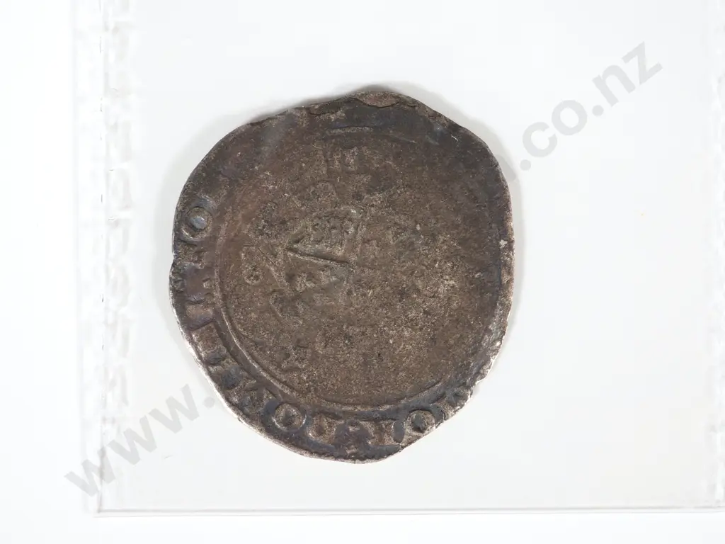 English Hammered Edward VI Shilling 1549-1550, Second Period Second Issue, mintmark swan, S.2466B Image 1++