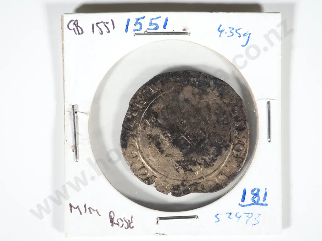English Hammered Edward VI Shilling 1551 AD Image 1++