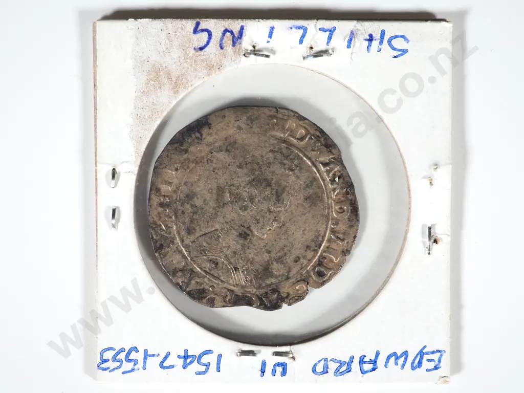English Hammered Edward VI Shilling 1551 AD Image 1++