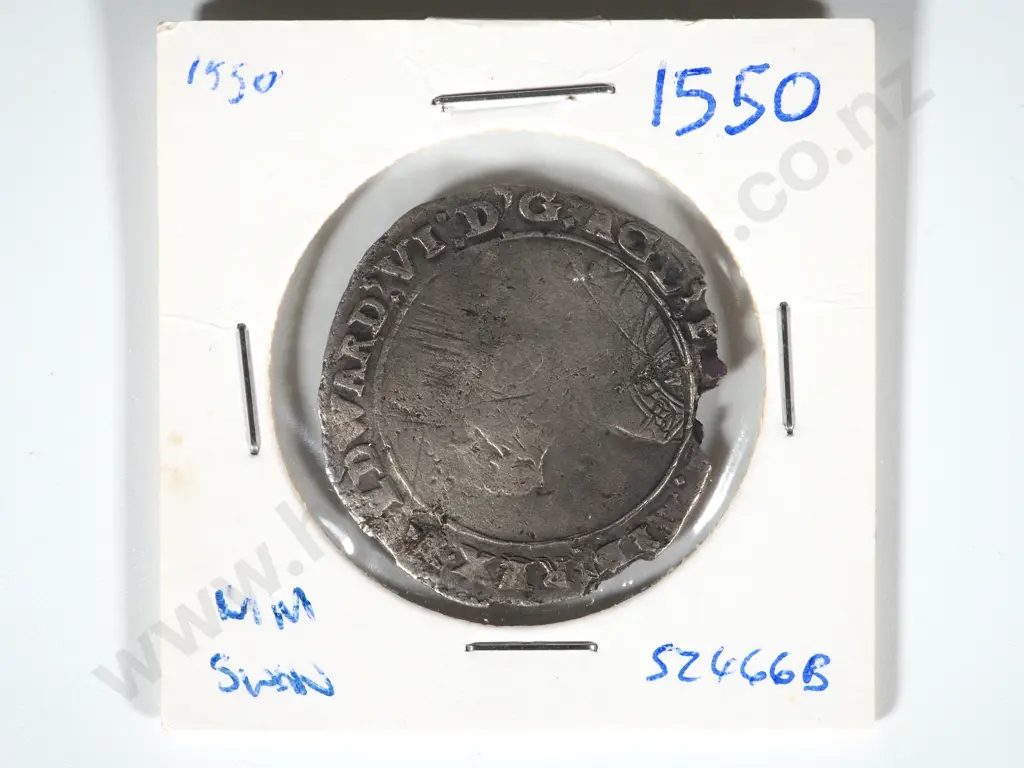 English Hammered Edward VI Shilling 1547-1553 AD Image 1++