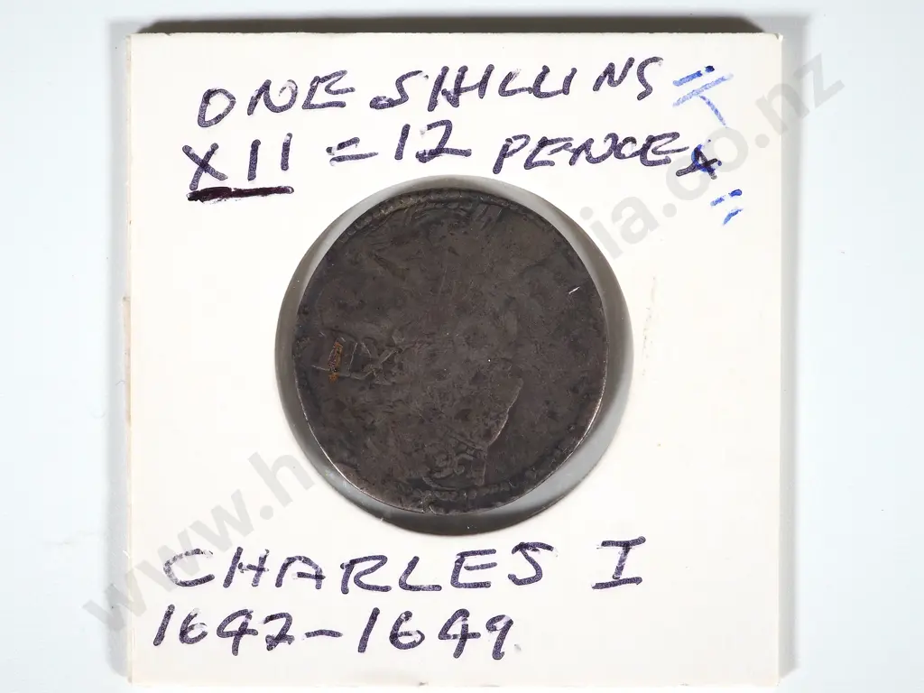 English Hammered Charles I Shilling 1642-1649 AD Image 1++