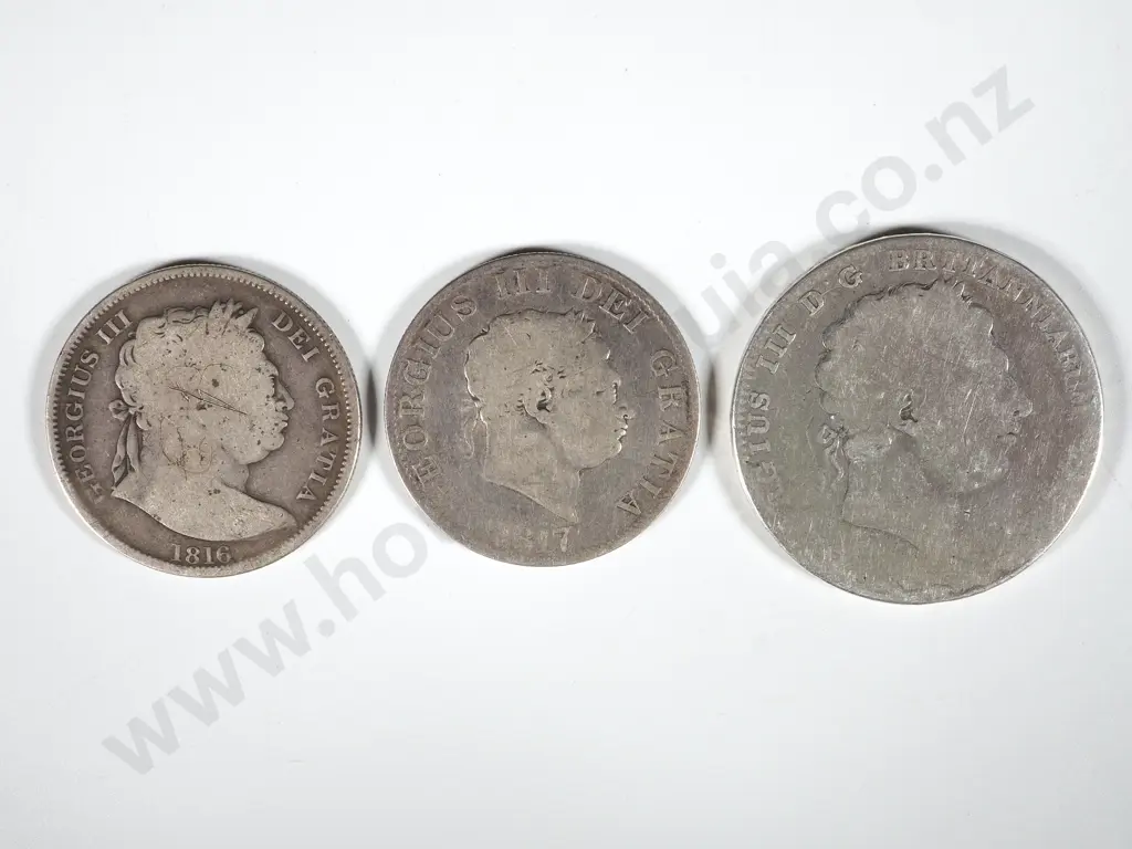 Three George III Silver Coins silver Image 1++