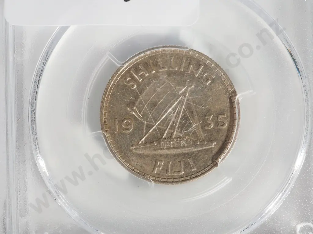 1935 PCGS MS 63 Fiji Shilling  Image 1++