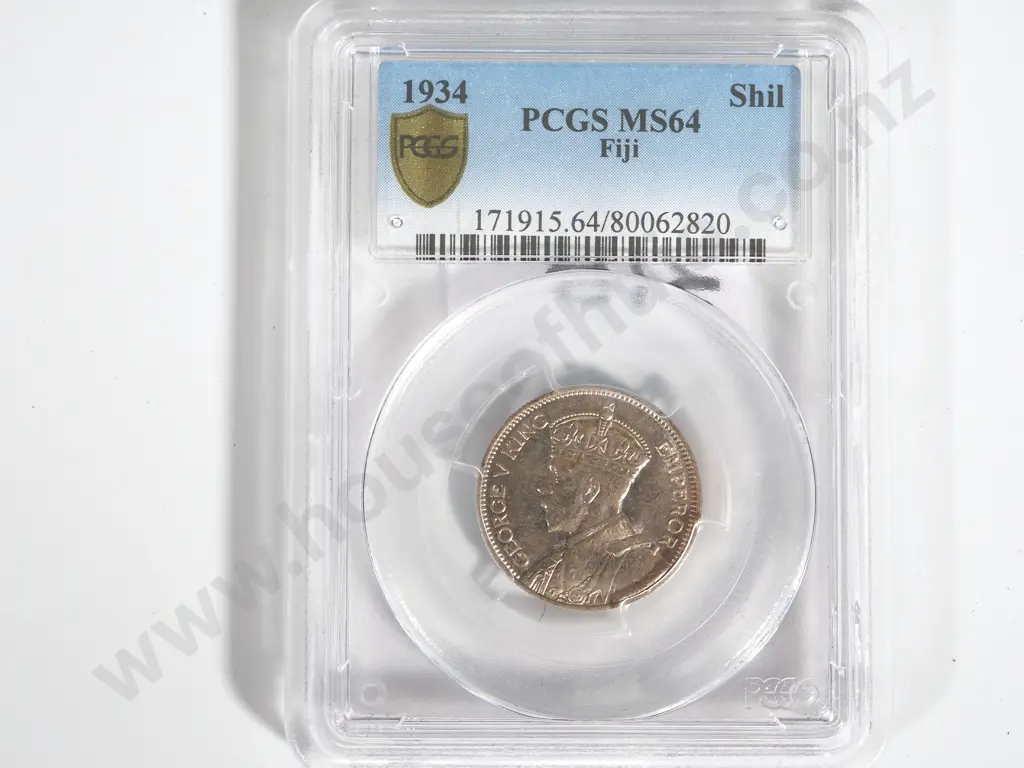 1934 PCGS MS 64 Fiji Shilling  Image 1++