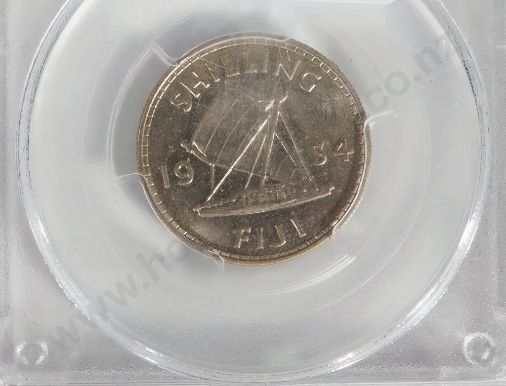 1934 PCGS MS 64 Fiji Shilling  Image 1++