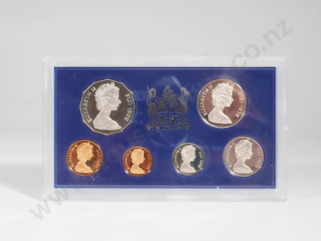 Fiji: Six 1976 Seven Coin Sets UNC & Four 1978 Six Coin Sets UNC.  Combined C.V. US $146 (NZD $260) Image 1++