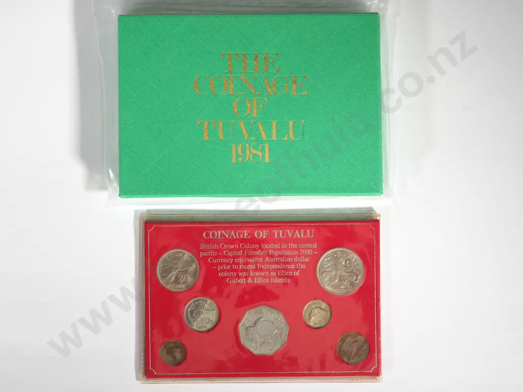Tuvalu: Two Unofficial 1976 Seven Coin Sets UNC.Combined C.V. US $200 (NZD $360) Image 1++