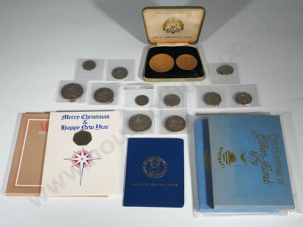 Assorted Pacific Islands Coin Proof & UNC Sets; Combined C.V. US $195 (NZD $350) Image 1++