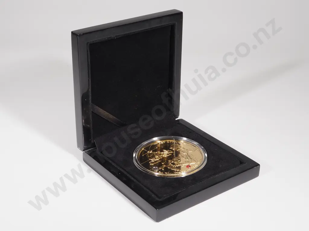 Niue: 2018 Cased “Tet Offensive” Gold Plated Proof Two Dollar Coin with COA Image 1++