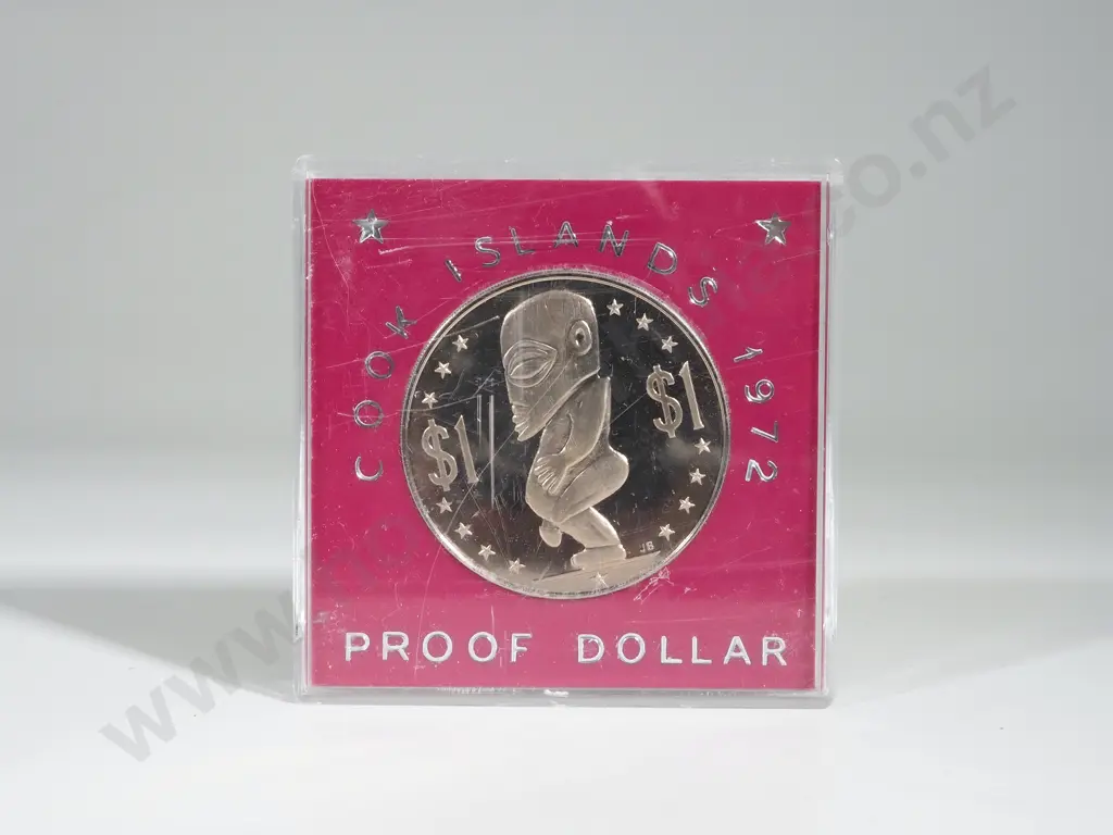 Cook Islands: 10 Cased 1972 Proof One Dollar Coins Image 1++