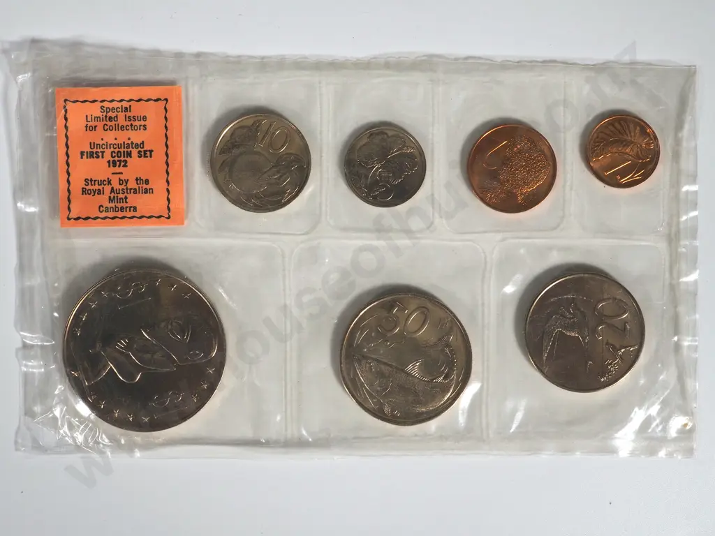 Cook Islands:  10 x 1972 Seven Coins Sets UNC. Combined C.V. US $95 (NZD $170) Image 1++