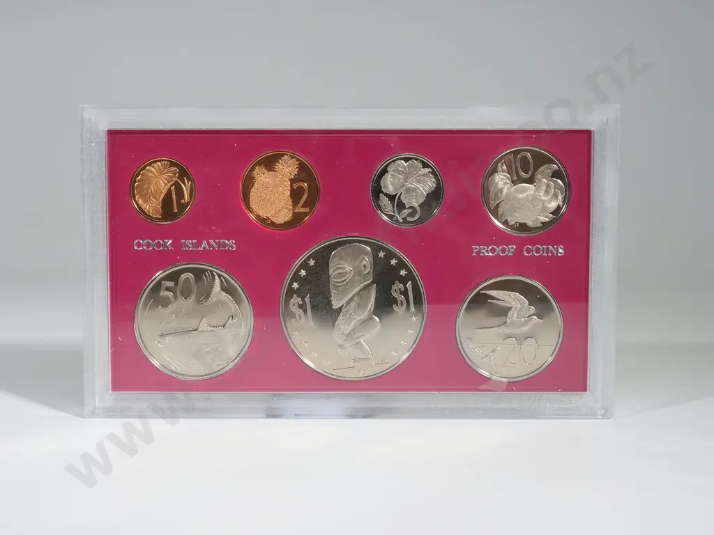 Cook Islands: Six 1972 Seven Coin Proof Sets. Combined C.V. US $84 (NZD $150) Image 1++
