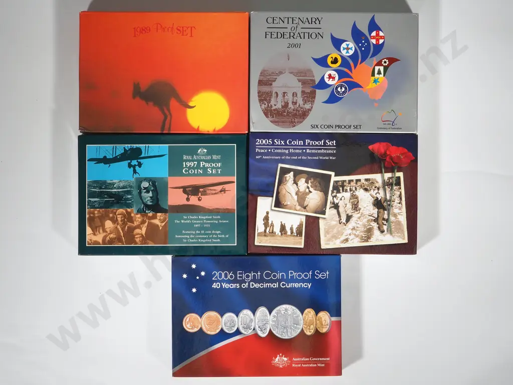 Australia: Six Proof Sets: 1989/ 97 / 2001 / 05 / 06 Image 1++