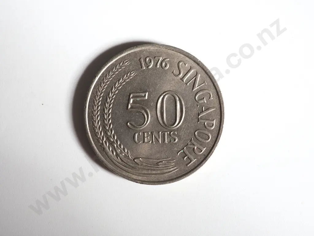 50 Singapore Fifty Cent Coins:1967 to 1984 Image 1++