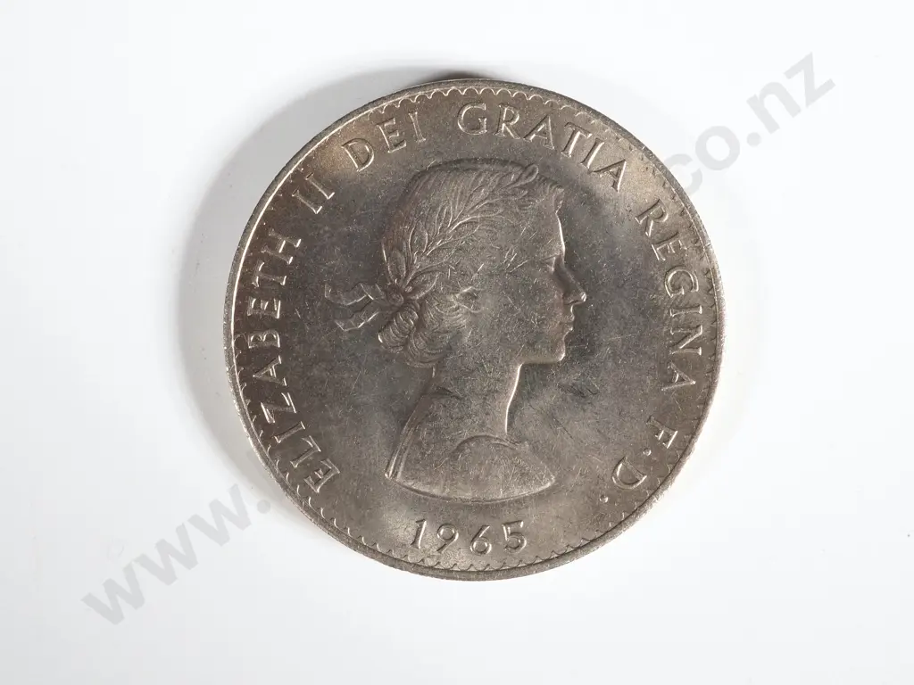 50 Great Britain 1965 Churchill Crowns: UNC Uncased Image 1++