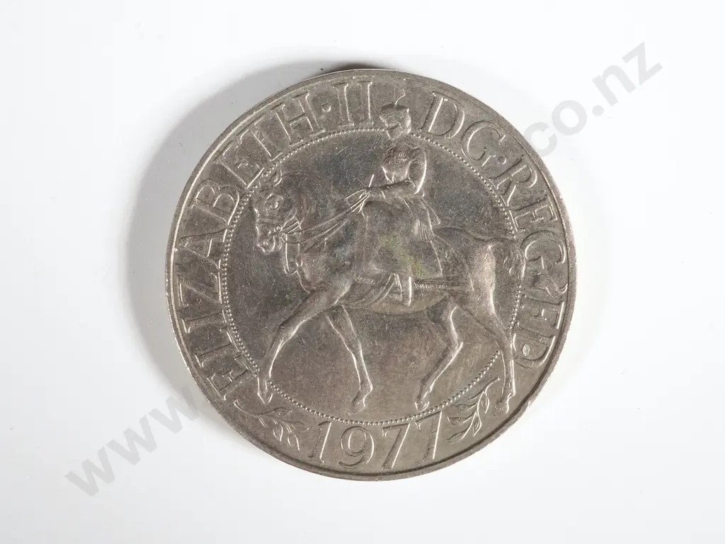 100 Great Britain 1977 QEII Silver Jubilee Twenty Five Pence: UNC Uncased Image 1++