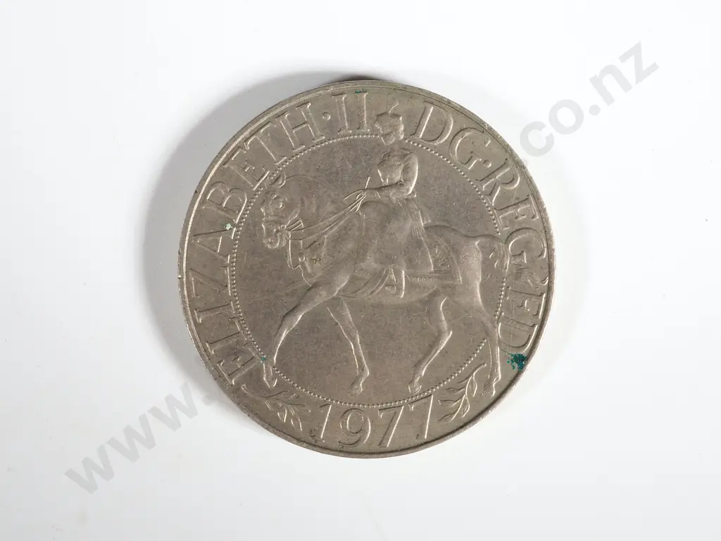 100 Great Britain 1977 QEII Silver Jubilee Twenty Five Pence: UNC Uncased Image 1++