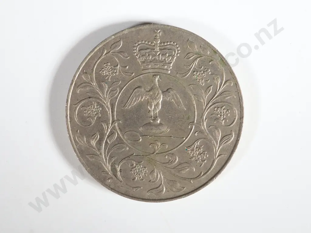 100 Great Britain 1977 QEII Silver Jubilee Twenty Five Pence: UNC Uncased Image 1++