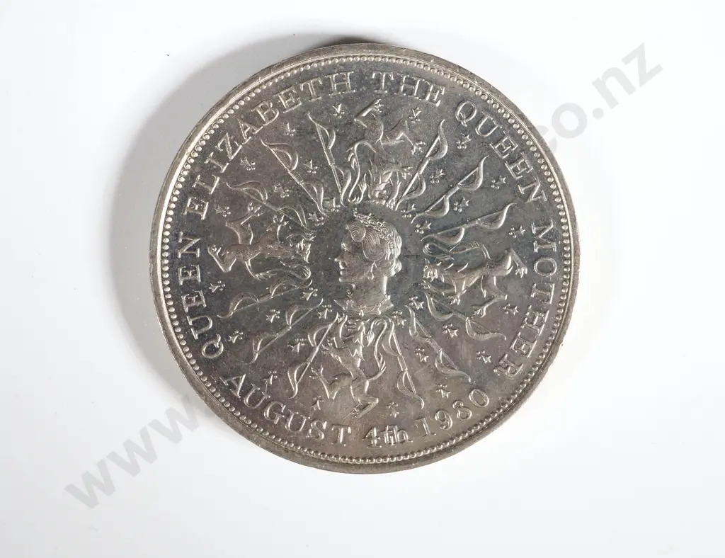50 Great Britain 1980 Queen Mother Twenty Five Pence: UNC Uncased Image 1++