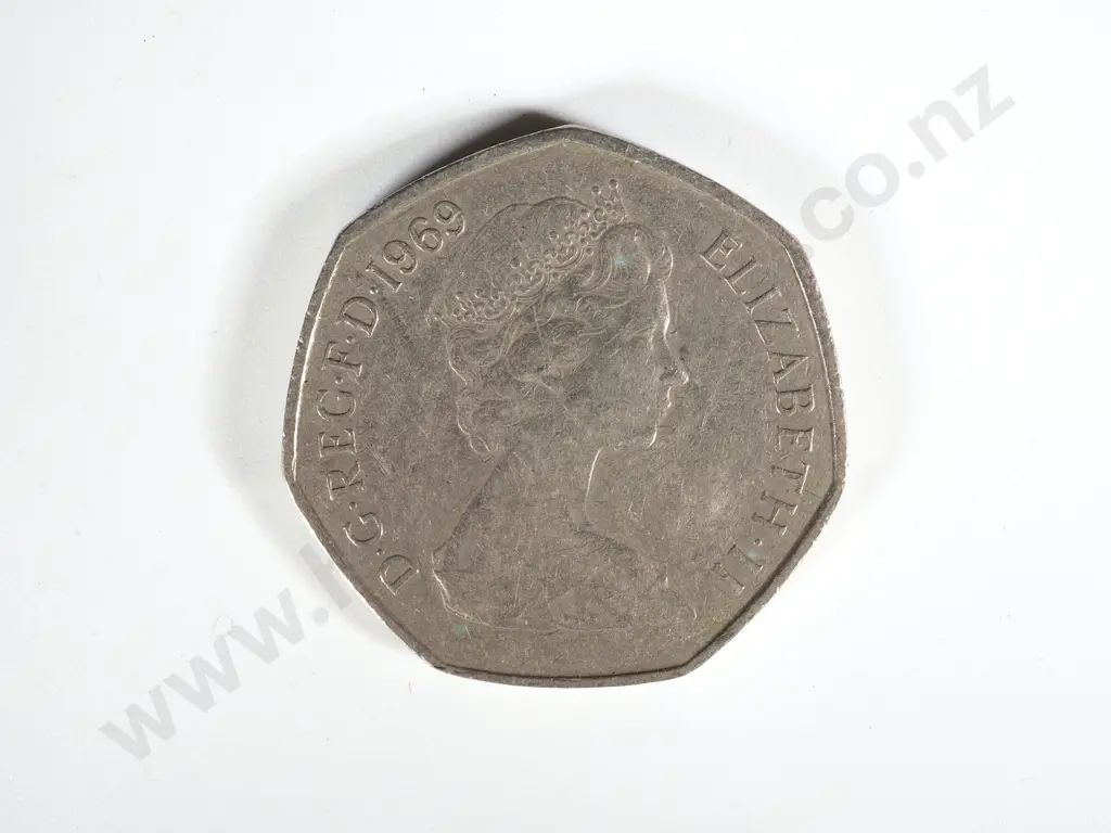 350 United Kingdom Fifty Pence Coins 1969 to 1983: NZD Equivalent $380 Image 1++