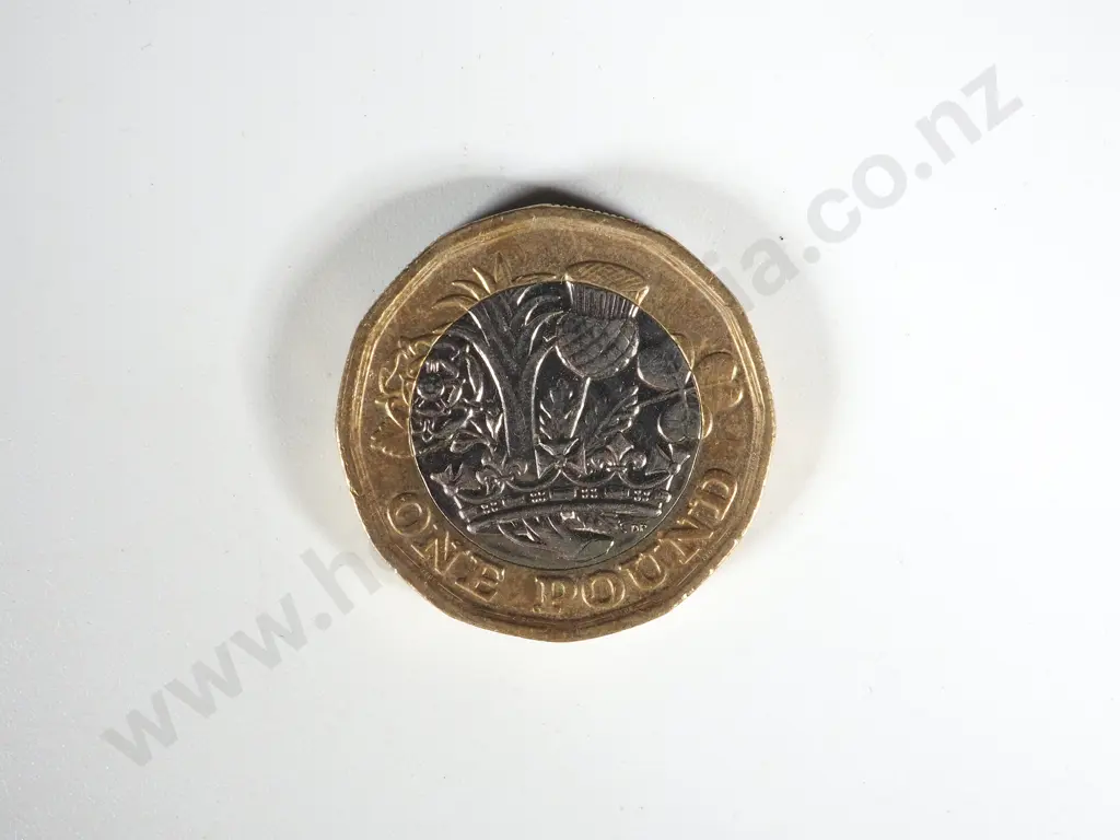 34 United Kingdom Bi-metallic One Pound Coins 2016 to 2018: NZD Equivalent $75 Image 1++