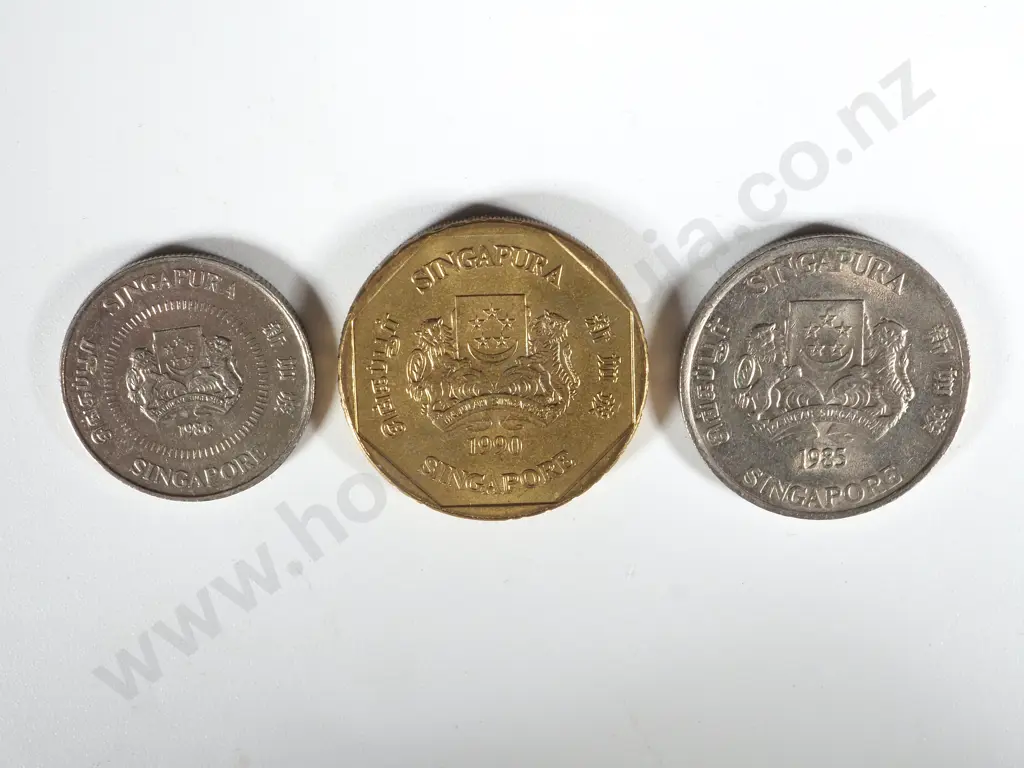 Singapore Currency Coins - Face Value $1040: NZD Equivalent $1350 Image 1++