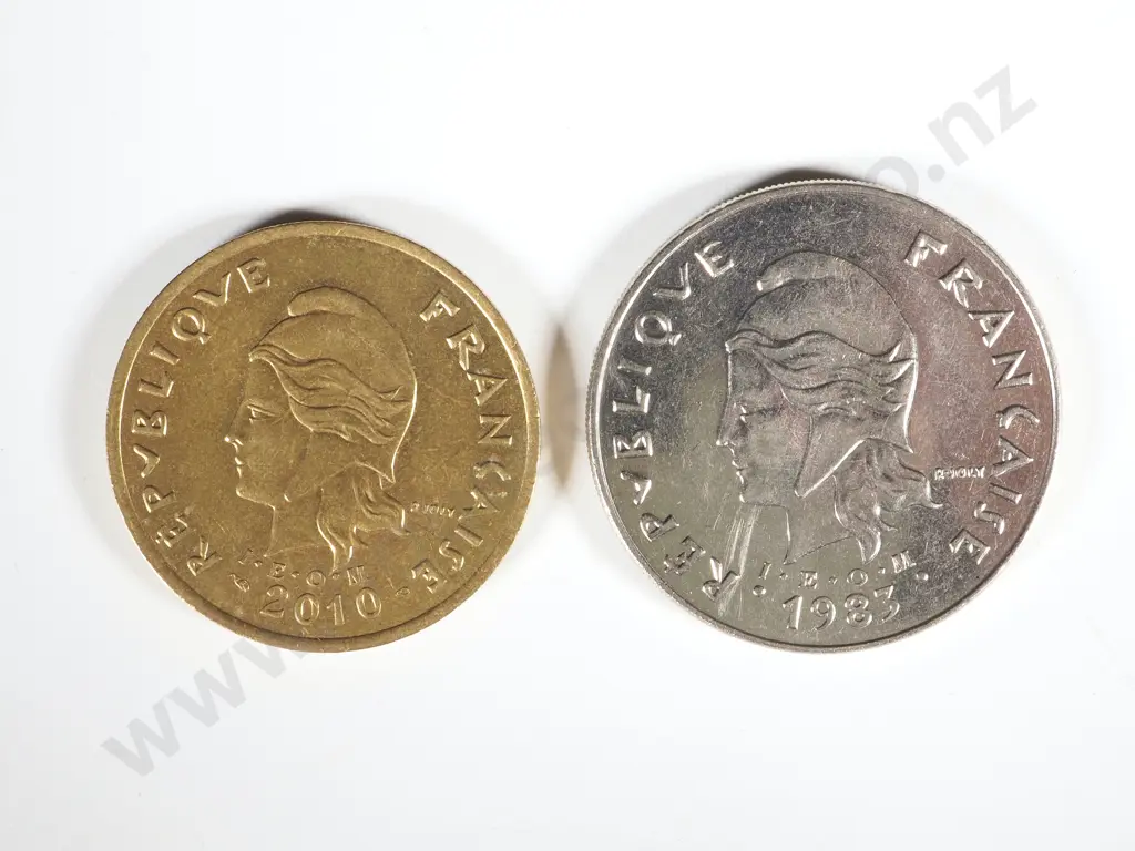New Caledonia Currency Coins - Face Value of 18500 Francs: NZD Equivalent $275 Image 1++
