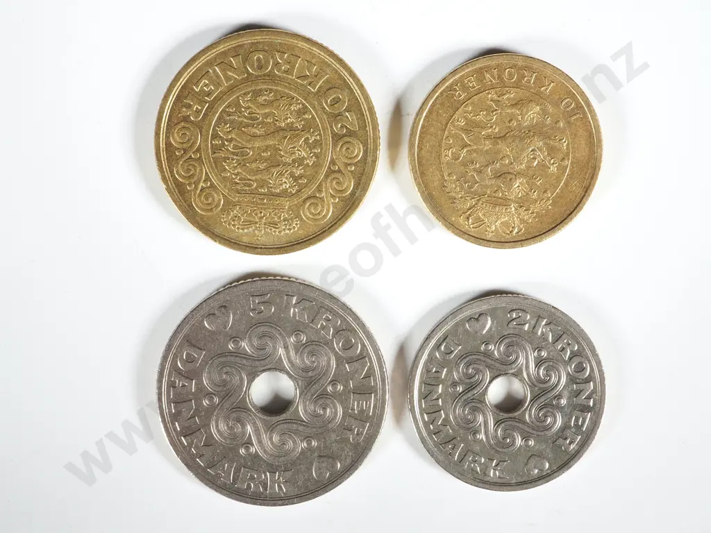 Denmark Currency Coins - Face Value of 850 Kronors: NZD Equivalent $210 Image 1++