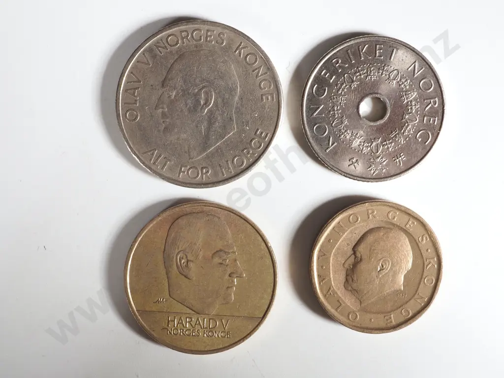 Norway Currency Coins - Face Value 485 Kronors; NZD Equivalent $75 Image 1++