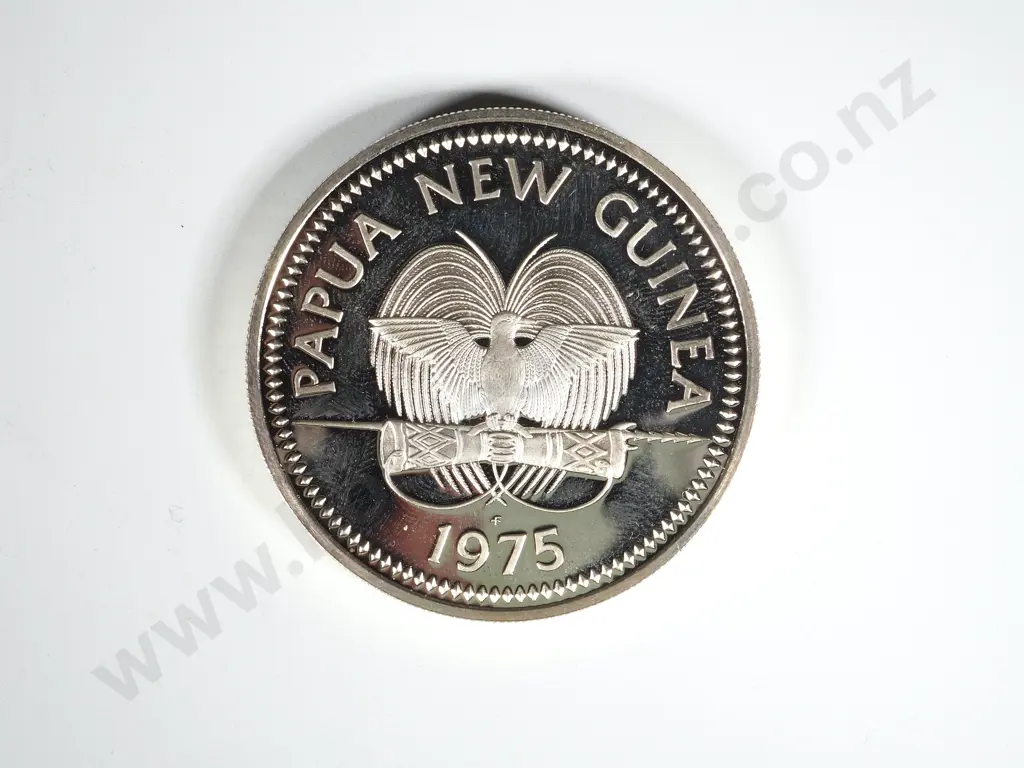 Papua New Guinea 1975 K10 Sterling Silver Coin Image 1++