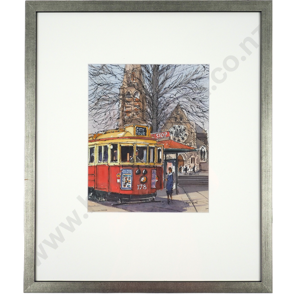 John Young. 2001 Tram Stop, Cathedral Square, Christchurch. Image 1++