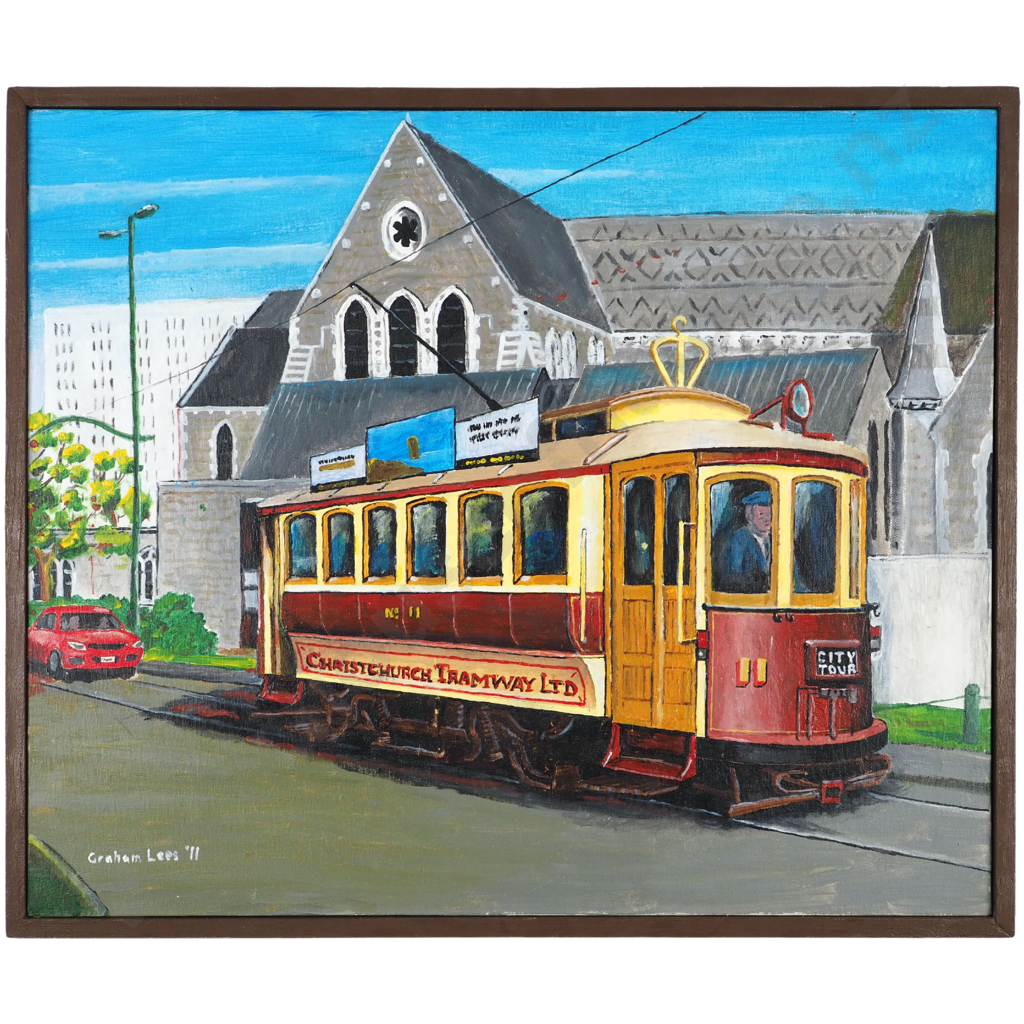 Graham Lees. 2011. Tram Cathedral Square, Christchurch. Image 1++
