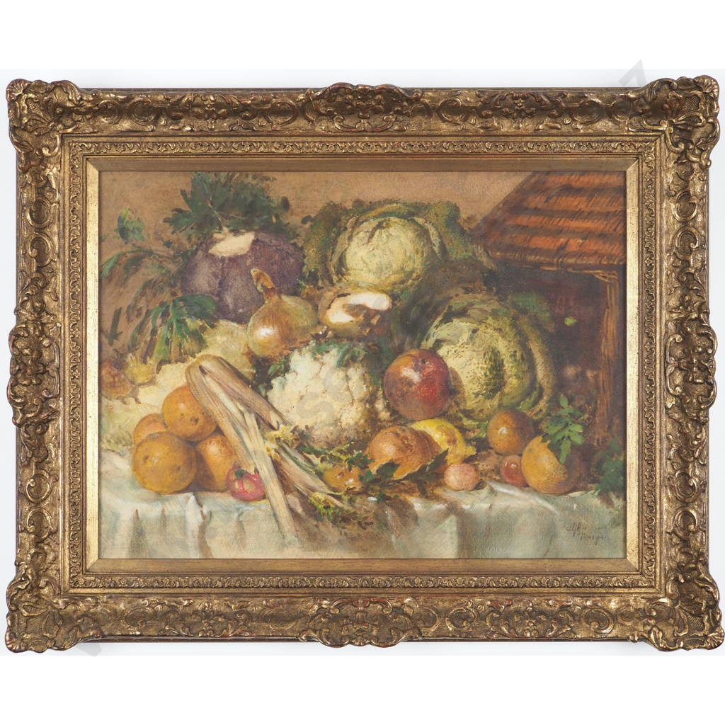 Alfred Morcan. Undated Still Life - Vegetables. Image 1++