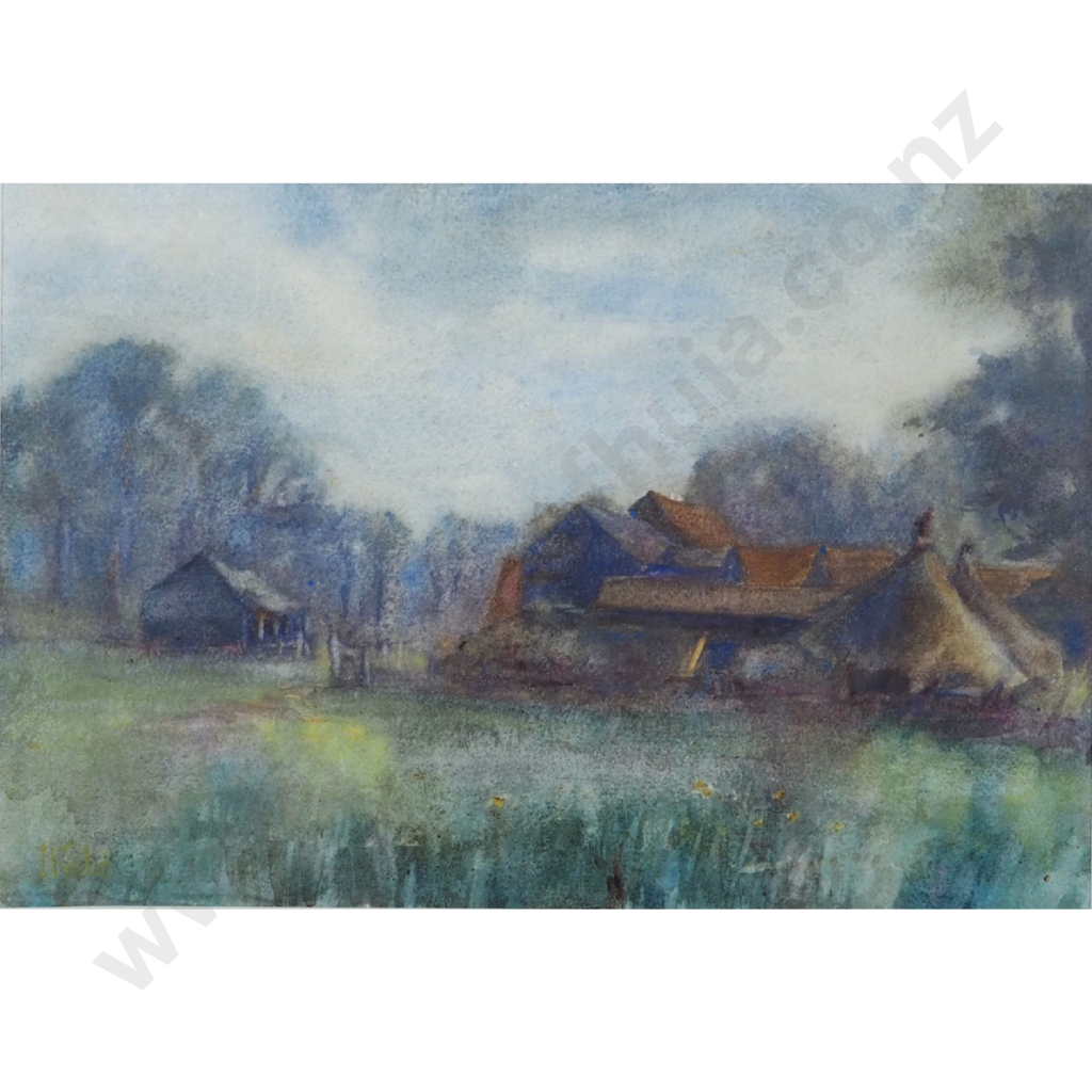 I.J. Field (nee Hodgkins) 'A Bush Farm". Image 1++