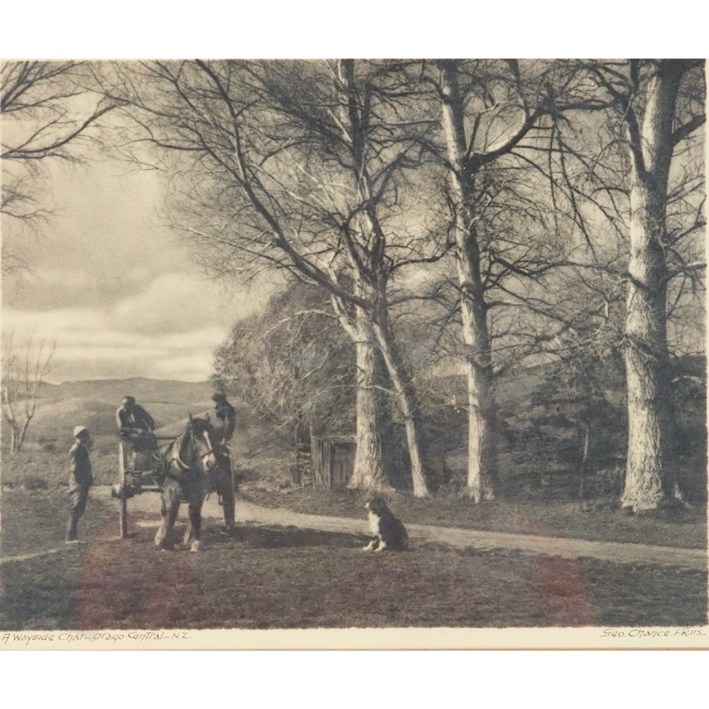 George Chance. F.R.A.S.  A Wayside Chat, Otago Central, N.Z. Image 1++