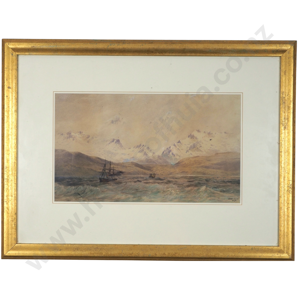 John Gully. 1875. Ship at Anchor Landscape. Image 1++