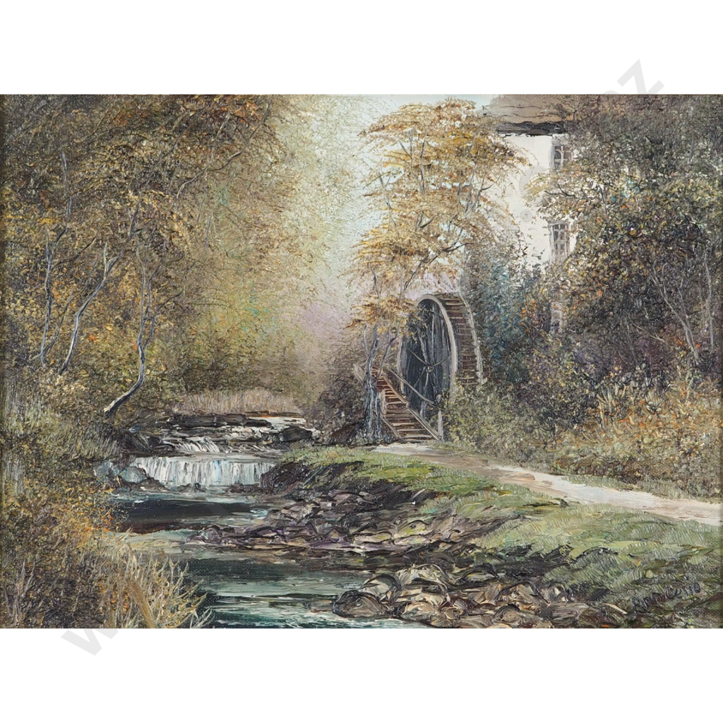 Anncelio. Farm Scene with Waterwheel. Image 1++