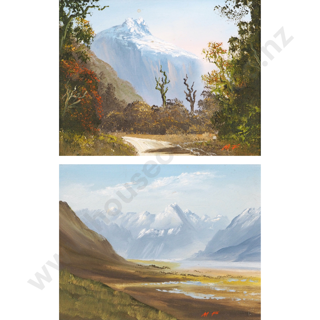 Two Michael Finnerty Landscapes - Mt Cook; The Road to Milford. Image 1++