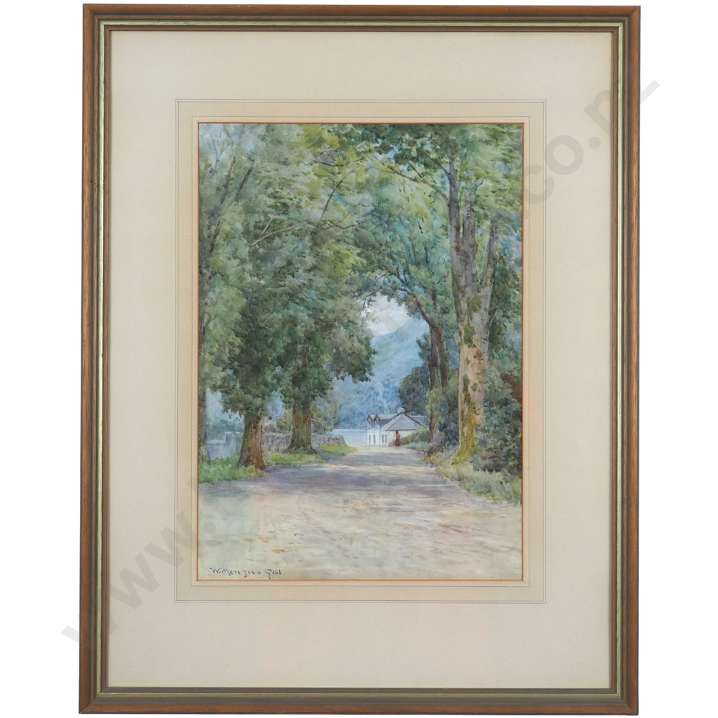 W Menzies Gibb. House & Tress Landscape. Image 1++