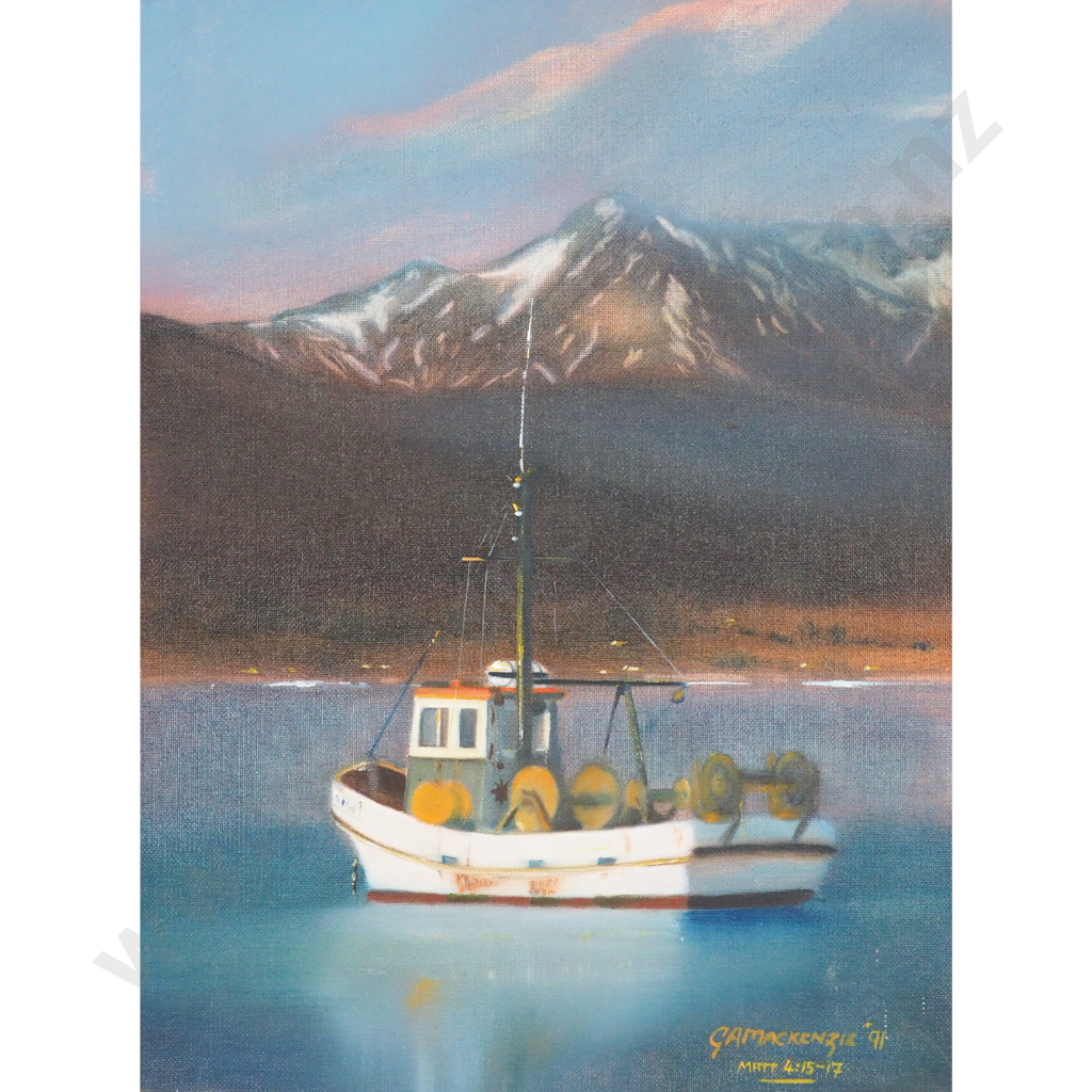 G. A. Mackenzie. 1991. Evening Kaikoura - F.V. Things Image 1++