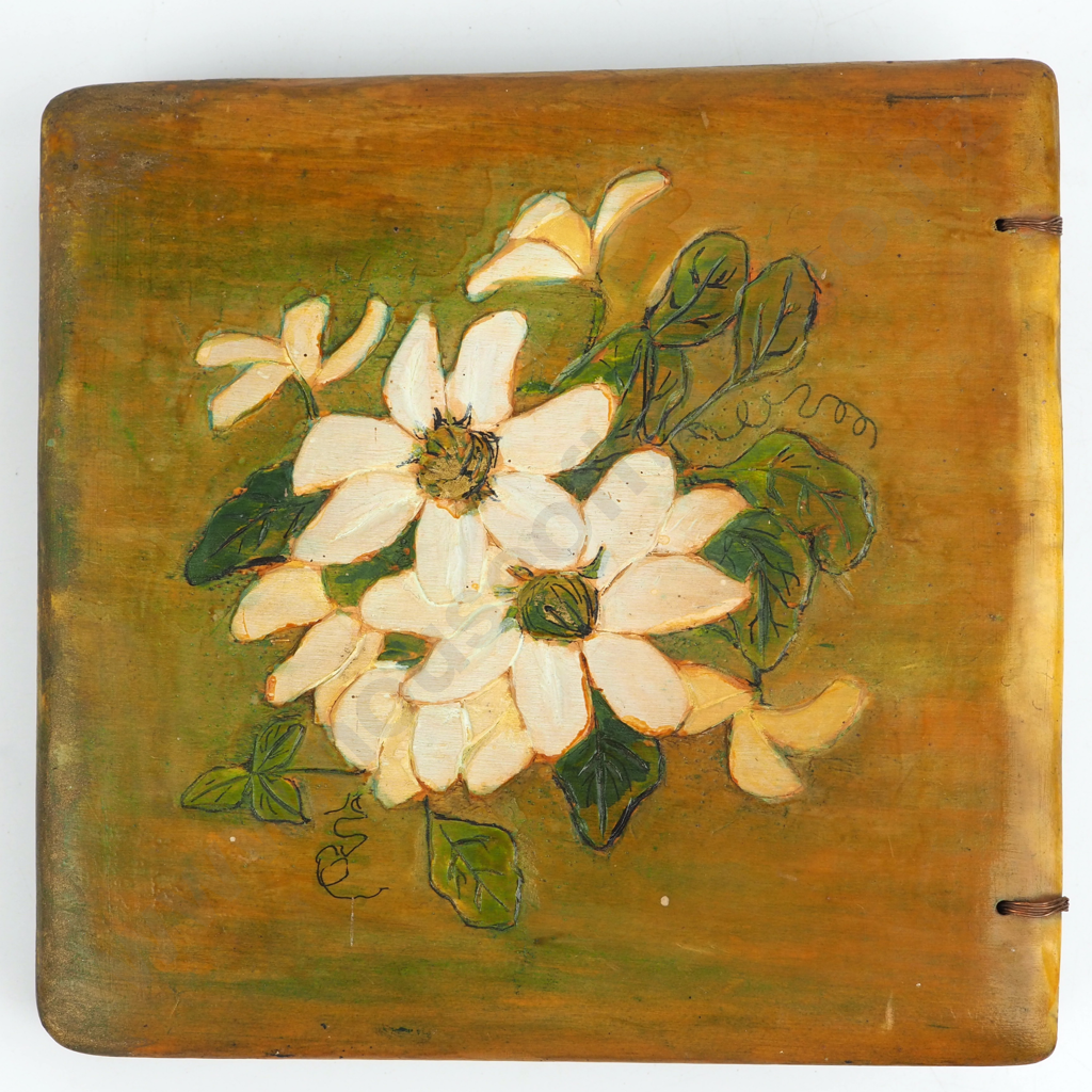 Jane Brenkley. Carved Wooden Scrap Book Image 1++