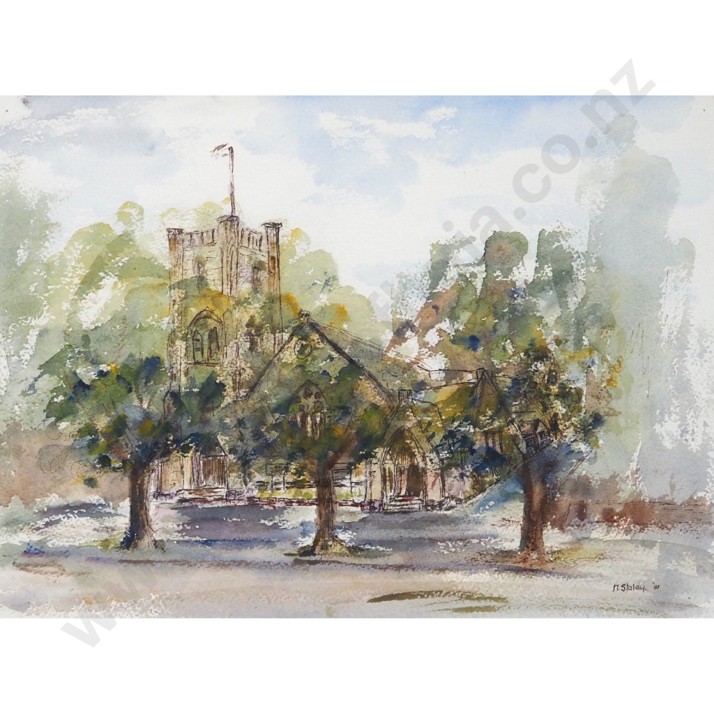 M Staley. 1981. Australian Church Scene. Image 1++