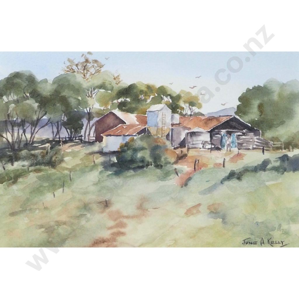 June A Kelly. Farm Sheds, Maleny, Queensland. Image 1++