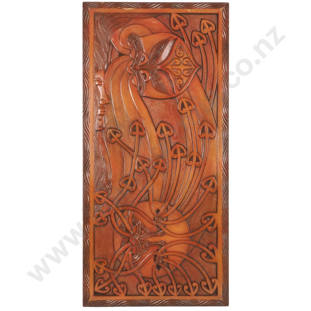 Carved Panel Tawhiri Matea & Ra Image 1++