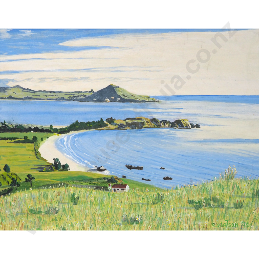 R Watson. 1996. Karitane from the Coast Road. Image 1++