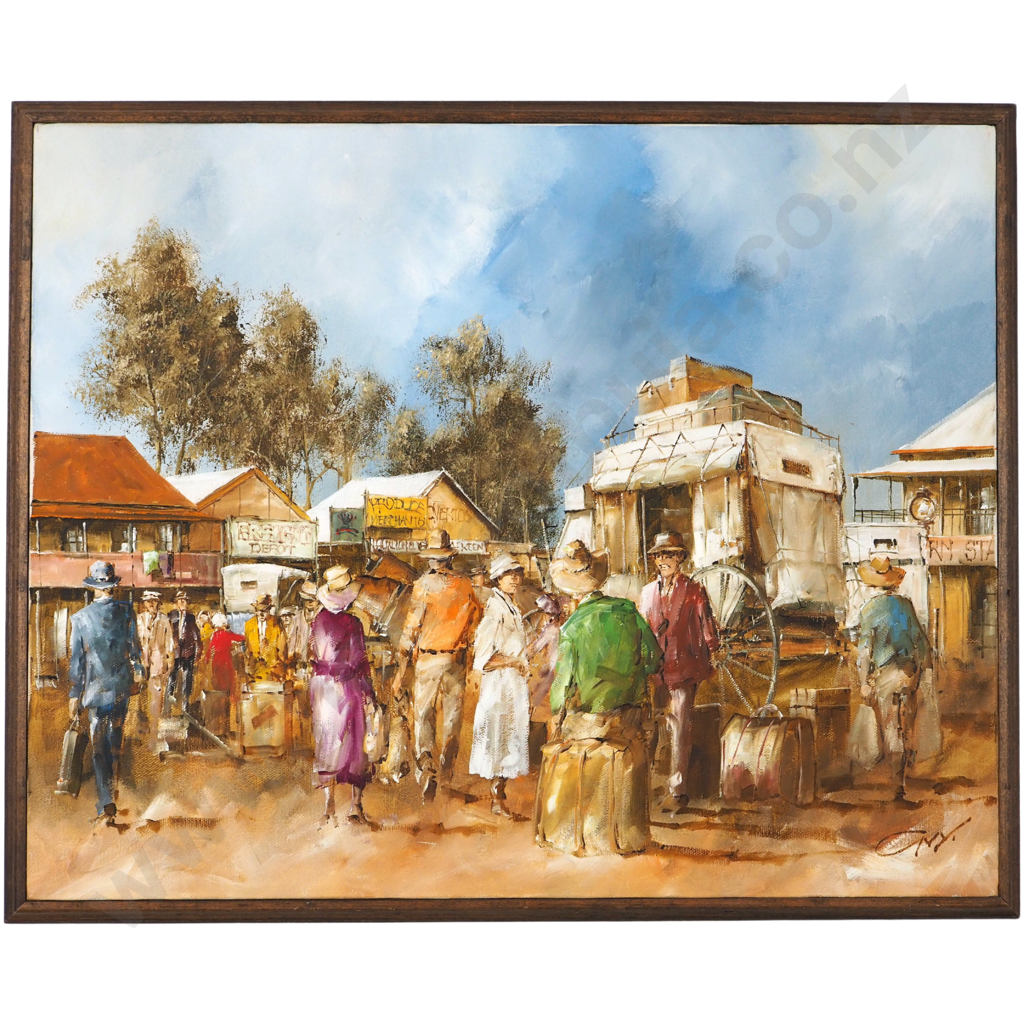 Gin. 1989. Two Country Australian Scenes: The Country Wedding I; Sunday Freight. Image 1++